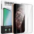 2x edzett üveg a iPhone 11 Pro Max, ERBORD 9H Hard Glass a képernyőn