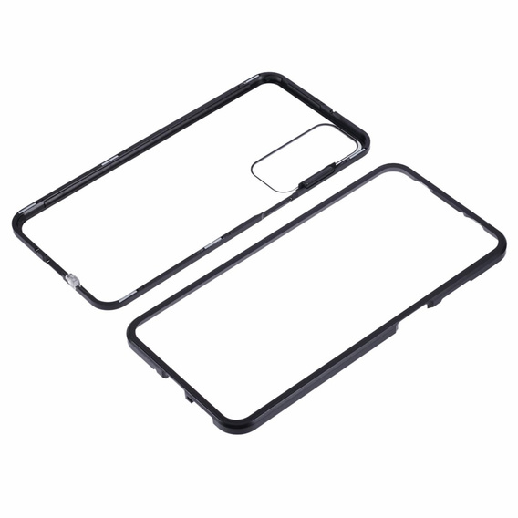 Tok Samsung Galaxy A16, Magnetic Dual Glass, fekete