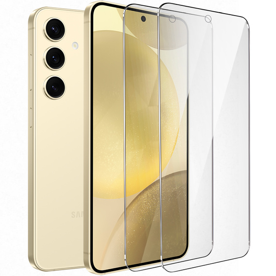 2x edzett üveg a Samsung Galaxy S24+/S25+ Plus, ERBORD 9H Hard Glass a képernyőn