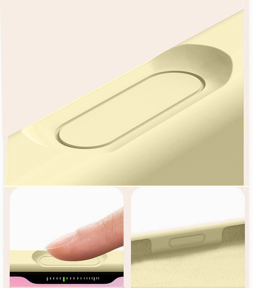 Szilikon tok iPhone 17 Pro Max készülékhez, MagSafe, ütésgátló, sárga színű
