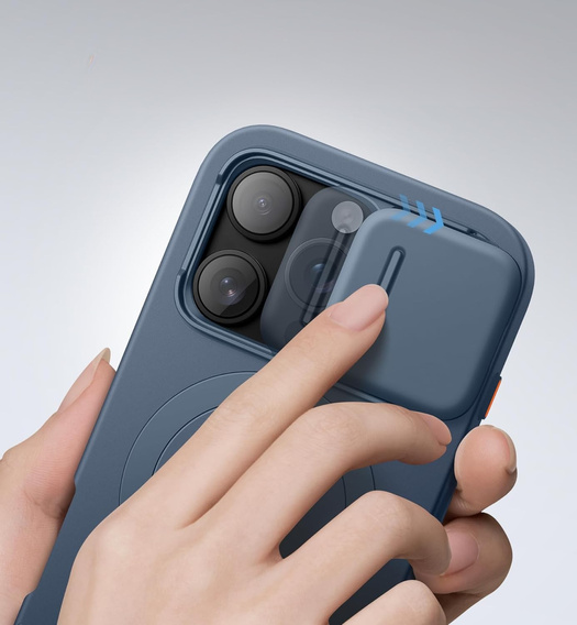 Tok iPhone 16 Pro készülékhez, Suritch Shockproof, MagSafe, sötétkék