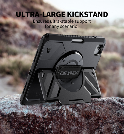 Dexnor 360° tok pánttal és tolltartóval iPad Air 11" 2025/2024 (7./6. generáció) készülékekhez