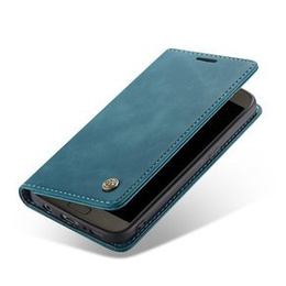 CASEME tok Samsung Galaxy S7, Leather Wallet Case, kék