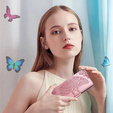 Pattintható tok a Motorola Edge 60 / 60 Fusion, Butterfly, rózsaszín rose gold