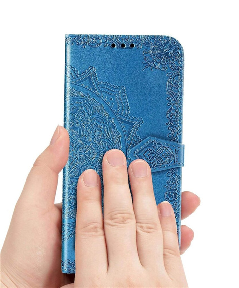 Pattintható tok a Motorola Edge 50 Fusion 5G, Mandala, kék
