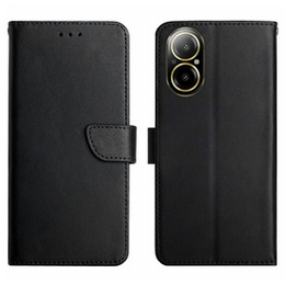 Pattintható tok a Realme C67, Split Leather Wallet, fekete
