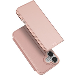 Dux Ducis tok iPhone 17 készülékhez, Skin Pro, patenttal, kártyafoglalattal, rózsaszínű