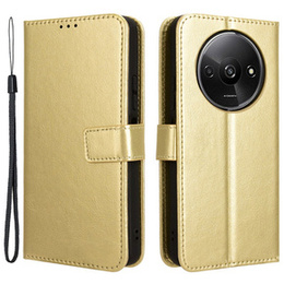 Pattintható tok a Xiaomi Redmi A3, Crazy Horse Wallet, arany