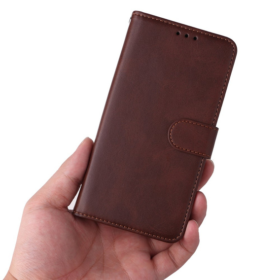 Pattintható tok a Samsung Galaxy A34 5G, Leather Wallet, barna