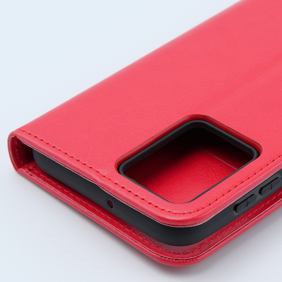 Pattintható tok a Motorola Moto G54 5G, Crazy Horse Wallet, piros