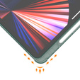 Tok iPad Pro 12.9" 2022/2021/2020 (6/5/4 gen.), Smart Pencil, tolltartóval, zöld