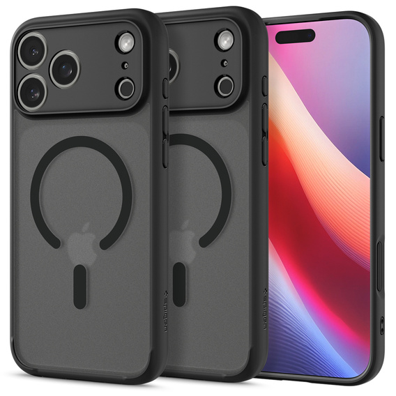 Spigen Ultra Hybrid MagSafe tok iPhone 17 Pro Max készülékhez, Frost Black
