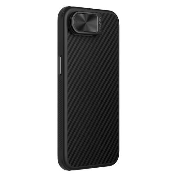 Tok iPhone 16e, páncélozott Nillkin, Carboprof Case, Magsafe, fekete