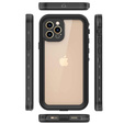 IP68 vízálló tok a iPhone 12 Pro, Redpepper, fekete