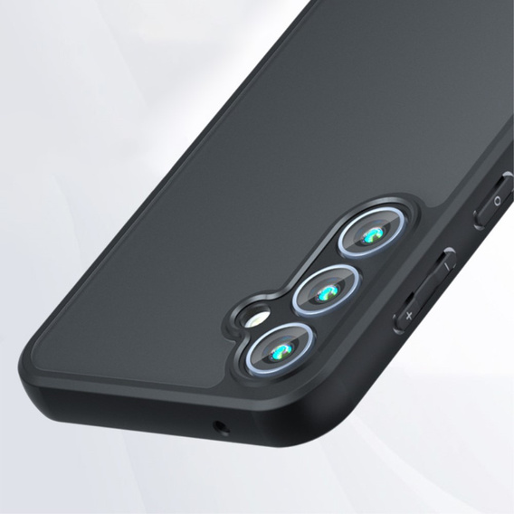 Tok Samsung Galaxy S24, Fusion Hybrid, kameravédelemmel, átlátszó / fekete