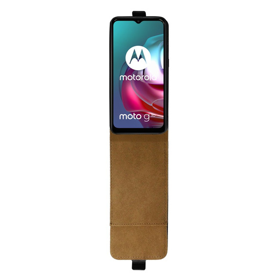 Pattintható tok a Motorola Moto G10/G30, Flip, fekete
