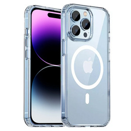 Telefontok a iPhone 14 Pro, Dropproof MagSafe, átlátszó