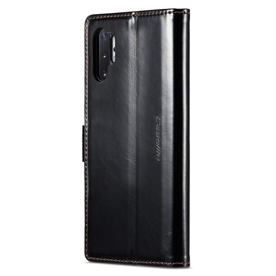 CASEME flip tok Samsung Galaxy Note 10 Plus, Waxy Textured, fekete