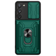 Páncélozott tok a Samsung Galaxy S23 Plus, Camera Slide Card Slot, zöld