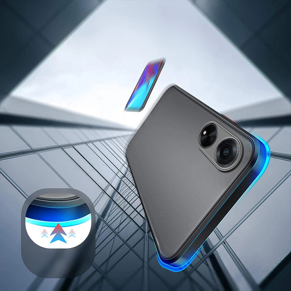 Tok Oppo A18 4G / A38 4G, Fusion Hybrid, kameravédelemmel, matt / fekete