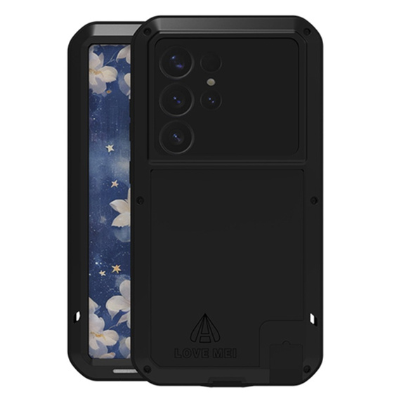 Love Mei Telefontok a Samsung Galaxy S25 Ultra, armored with glass, fekete