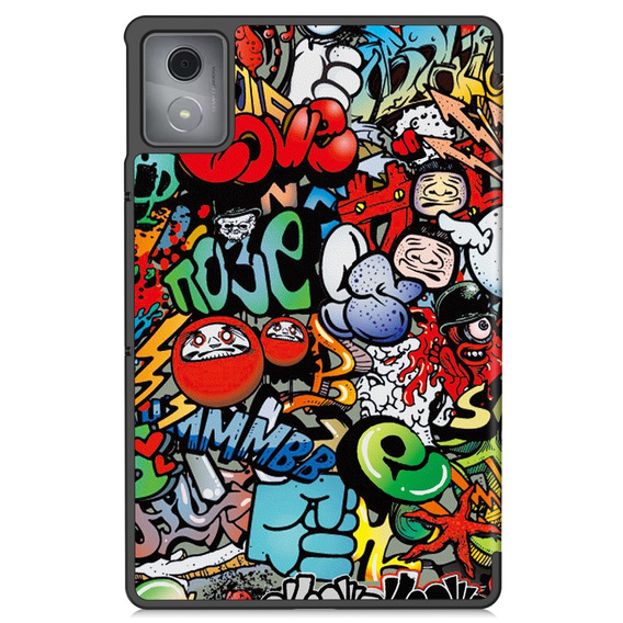 Tok Lenovo Tab K11 Plus, Smartcase, graffiti