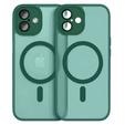 Tok iPhone 16-hoz, MagSafe, ERBORD Matt Case, zöld + képernyőüveg