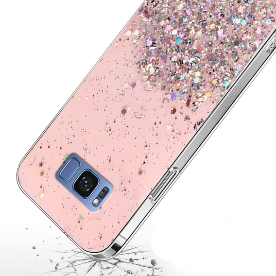 Telefontok a Samsung Galaxy S8, Glittery, rózsaszín