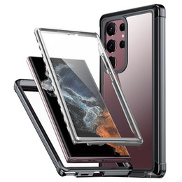 Tok Samsung Galaxy S22 Ultra készülékhez, Shockproof, fóliával, fekete