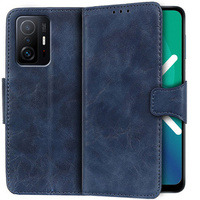 Pattintható tok a Xiaomi 11T / 11T Pro, Split Leather Wallet, kék