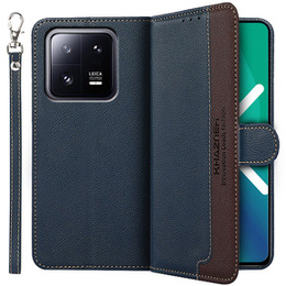 Pattintható tok a Xiaomi 13, KHAZNEH RFID, kék / barna