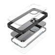 Tok iPhone 12/12 Pro készülékhez, Shockproof, fóliával, fekete