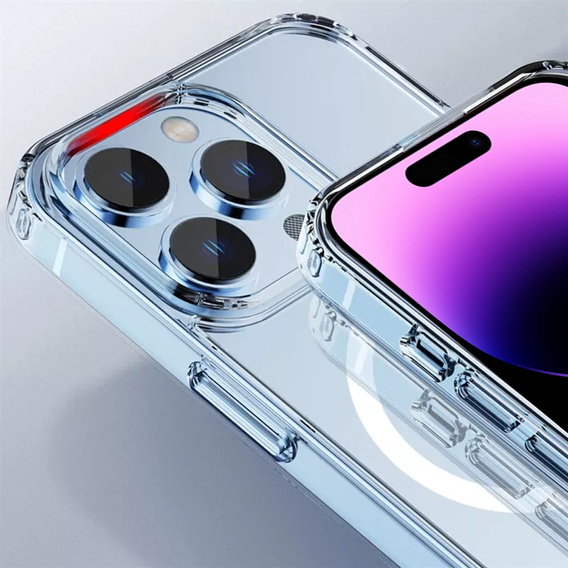 Telefontok a iPhone 14 Pro Max, Dropproof MagSafe, átlátszó