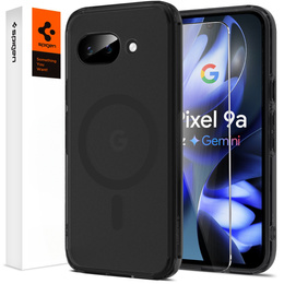 MagSafe Spigen tok Google Pixel 9A, Ultra Hybrid, matt / fekete + 9H edzett üveg