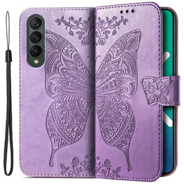 Pattintható tok a Samsung Galaxy Z Fold 4 5G, Butterfly, lila