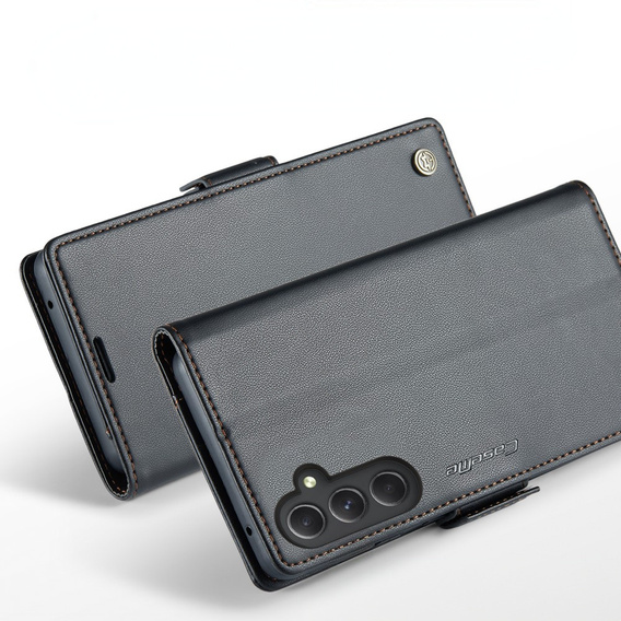 CASEME flip tok Samsung Galaxy A54 5G, Litchi Wallet, fekete