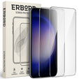 2x edzett üveg a Samsung Galaxy S23, ERBORD 9H Hard Glass a képernyőn