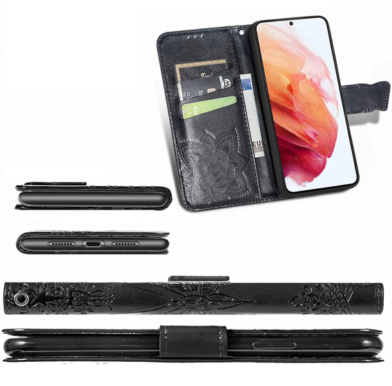 Pattintható tok a Realme 12 Pro 5G / 12 Pro+ 5G, Butterfly, fekete
