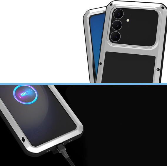 Páncélozott tok edzett üveggel Samsung Galaxy S25 FE készülékhez