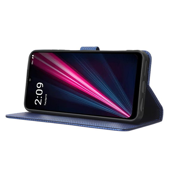 Pattintható tok a T Phone 5G, Wallet Magnet, kék