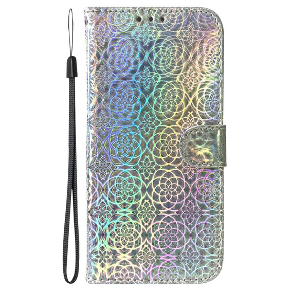 Pattintható tok a Oppo A17, Wallet mandala, szürke