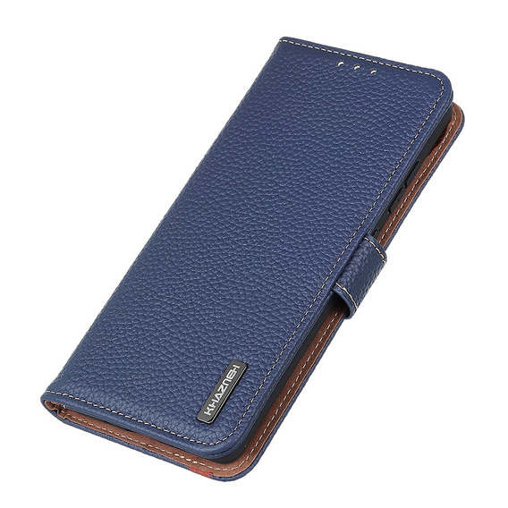 KHAZNEH RFID tok Xiaomi Poco F6, Litchi textúra, kék