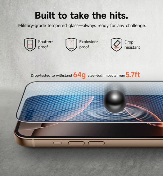 2x SURITCH edzett üveg iPhone 16 Pro Max készülékhez