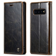 CASEME flip tok Samsung Galaxy S10+ Plus, Waxy Textured, kávé