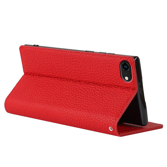 Bőr tok a iPhone 7/8/SE 2020/SE 2022, ERBORD Grain Leather, piros