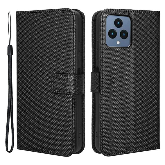 Pattintható tok a T Phone 5G, Wallet Magnet, fekete