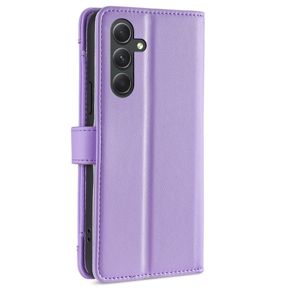 Pattintható tok a Samsung Galaxy A54 5G, Wallet Zipper Pocket, lila