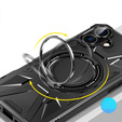 Tok iPhone 16-hoz, páncélozott, állvánnyal és fogantyúval, fekete