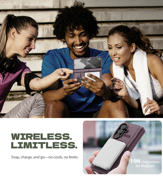 Dexnor mágneses páncélozott tok kettős állvánnyal Samsung Galaxy Z Fold7 készülékekhez