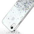Telefontok a iPhone XR, Glittery, átlátszó
